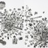Marc Brandenburg, <em>Untitled</em>, 2006, collage on honeycomb paper, two parts, 2387 x 2365 x 20mm