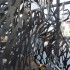 Roland Snooks, <em>AgentBody Prototype</em> 2015 (detail), cut steel, aluminium, in the exhibition <em> Drawing Is/Not Building</em> at the Adam Art Gallery Te Pātaka Toi, Victoria University of Wellington (photo: Shaun Waugh)